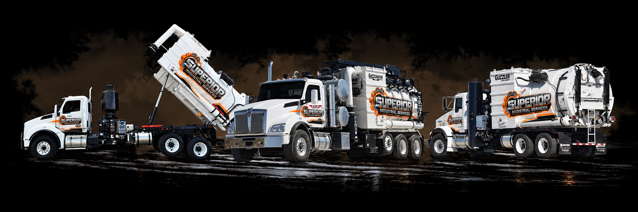 Superior Industrial Services truck branding concept, digitally edited from a reference photograph